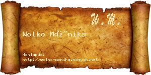 Wolko Mónika névjegykártya